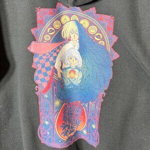 Studio Ghibli Howl's Moving Castle Adult Anime Graphic Hoodie SZ Large